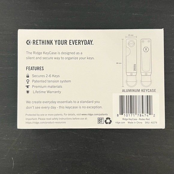 Ridge Keycase, Rodeo Red Aluminum, holds 2-6 keys securely. NIB, NWT - Picture 7 of 7